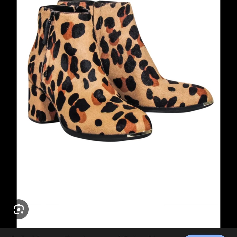 Cole Haan Leopard Print Ankle Boots